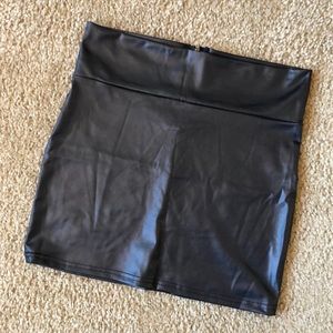 Black “Leather” mini skirt